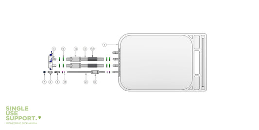 Graphic of IRIS single-use assembly with 5l 2D bag, aqg.