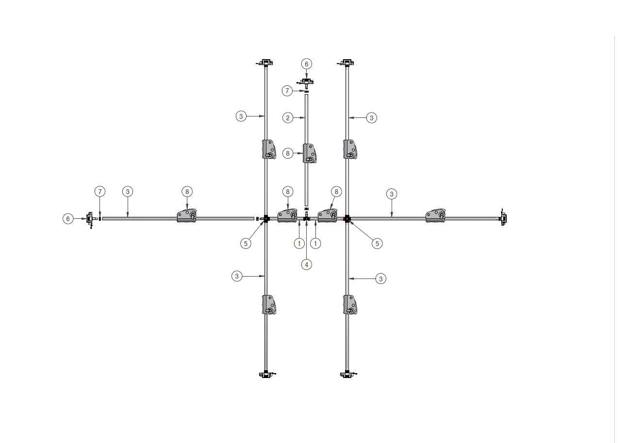 Graphic of a single-use distributor manifold, DIS-05.