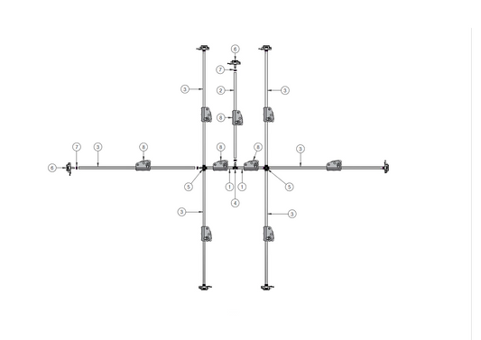 Graphic of a single-use distributor manifold, DIS-05.