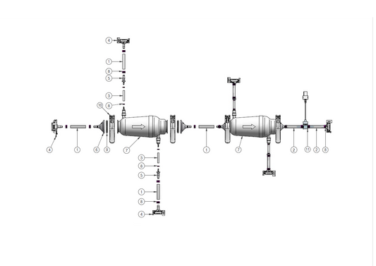Graphic of a single-use filter assembly, FIL-01.