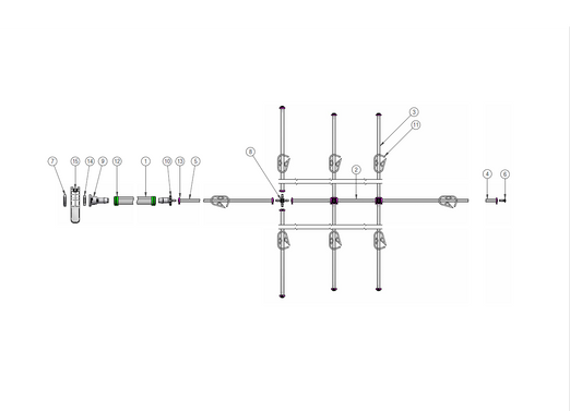 Graphic of a IRIS single-use assembly - weld on, WEL-02.