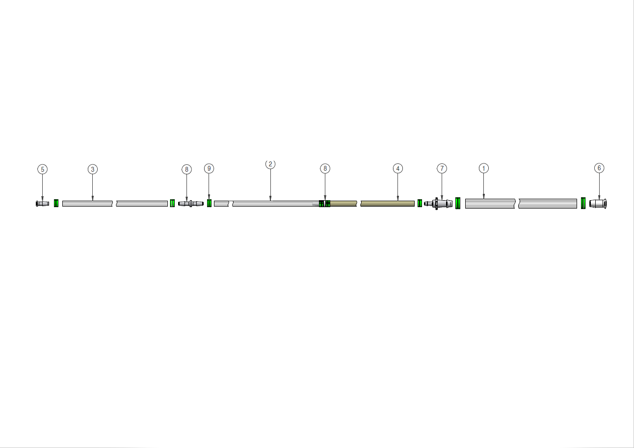 Graphic of a IRIS single-use assembly - weld on, WEL-03.