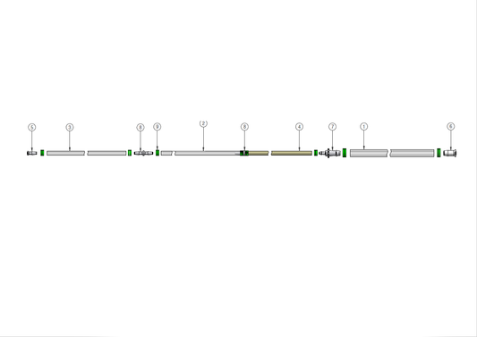 Graphic of a IRIS single-use assembly - weld on, WEL-03.