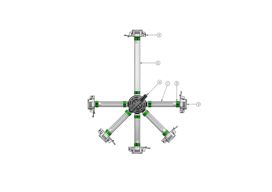 Graphic of a single-use distributer assembly DIS-04.