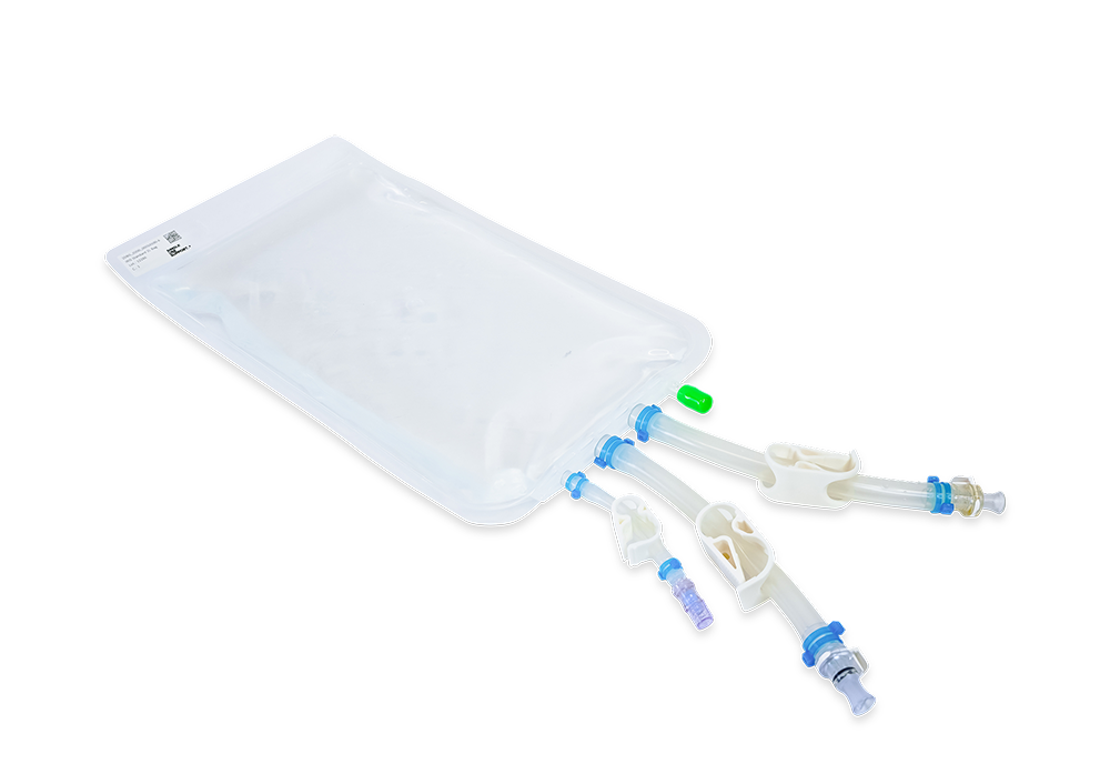 An image of a 2D IRIS single-use bag on a transparent background.