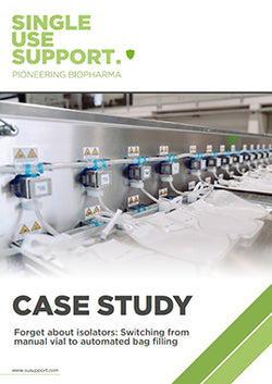 Preview of Single Use Support's case study about switching from manual vial to automated bag filling with RoSS.FILL