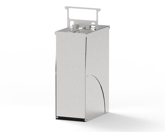 Image of a rack for 5x protective shells RoSS.KSET_1003 protecting small single use bags up to 250mL or vials.