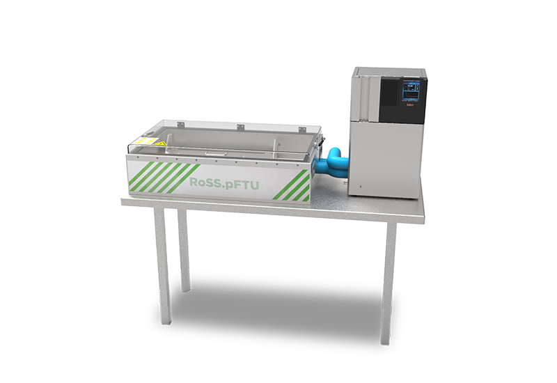 Image of RoSS.pFTU Benchtop, laboratory plate-based freeze-thaw platform, on a transparent background.