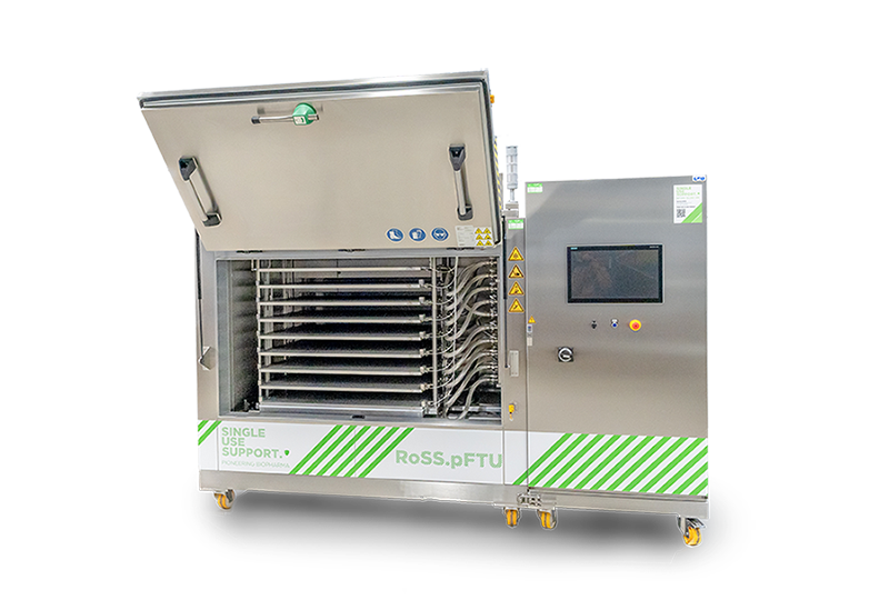 Image of RoSS.pFTU Large-Scale for controlled freezing and thawing of larger volumes of drug substances, on a transparent background.