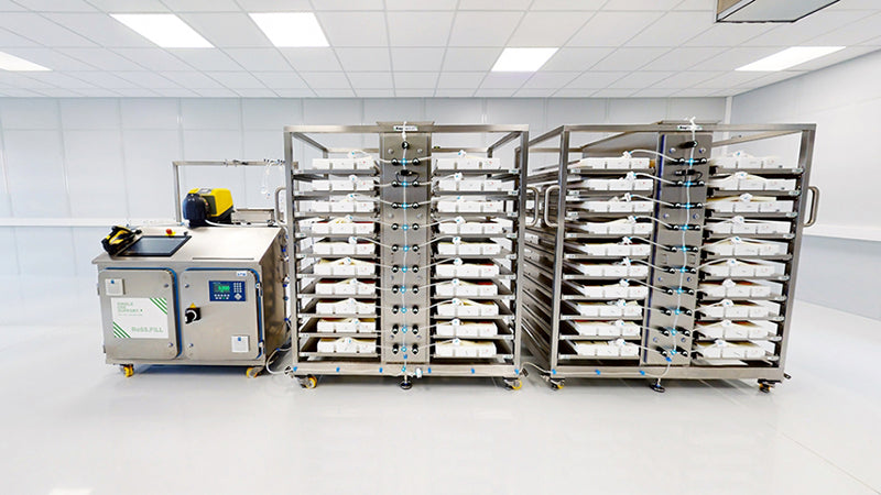 Aseptic filling of large volumes of drug substances