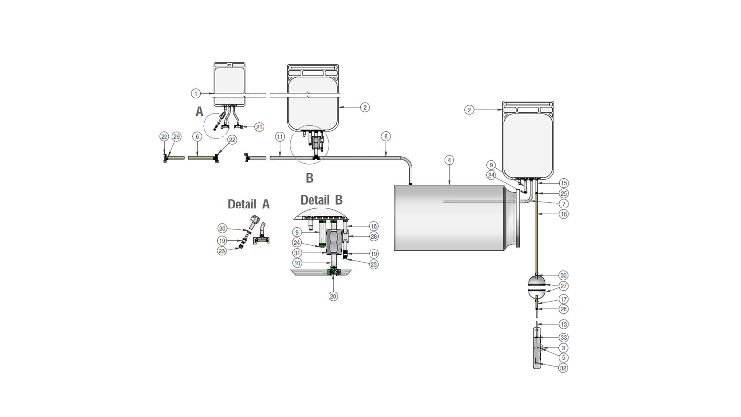 Needle Fill Single-Use Assemblies