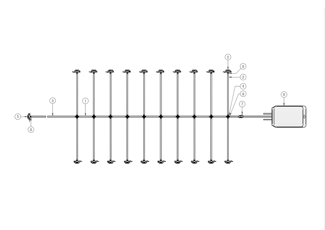 Graphic of a fill manifold set for biopharma, man-03.