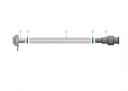 Graphic of a steam connector assembly, STE-02.