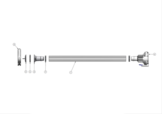 Graphic of a transfer extension for biopharma assemblies, TRA-03.