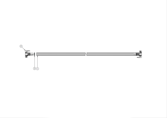 Graphic of a single-use assembly transfer extension, TRA-04.