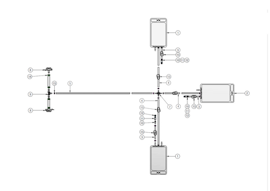 Graphic of a single-use assebly - sampling, SAM-02.