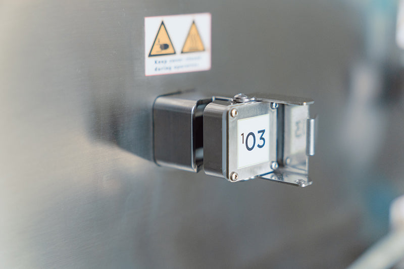 Image of a sealing pinch valve for operator-free aseptic decoupling of single-use bags.