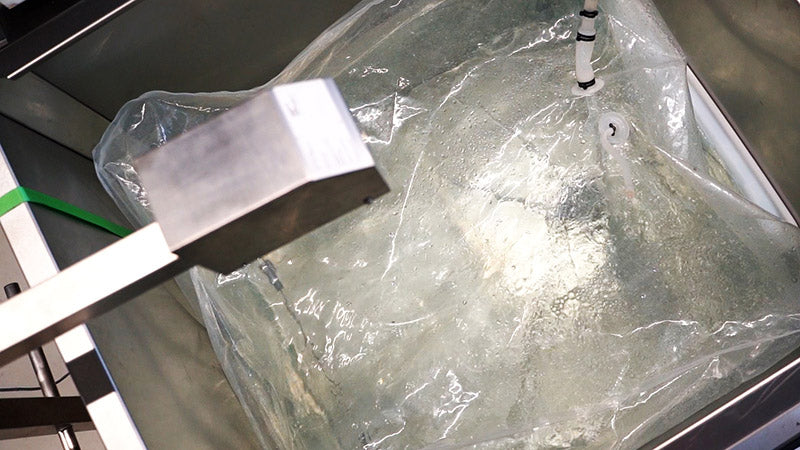 Colse up of a 3D bioprocess bag.
