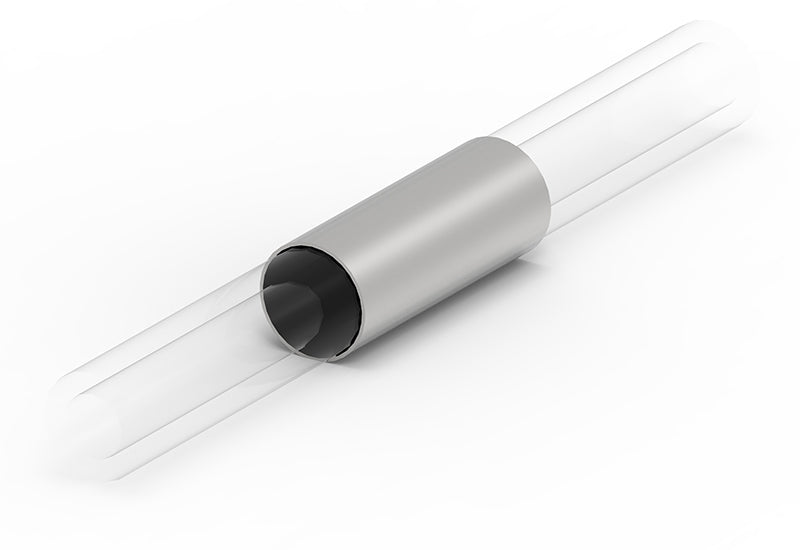 An image of an aseptic disconnection of single-use assemblies on a white background.