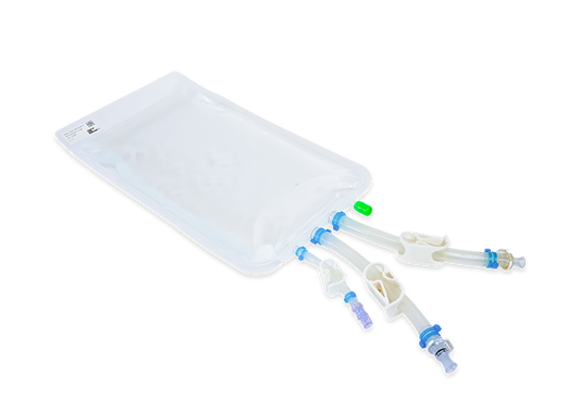 An image of a 2D IRIS single-use bag on a transparent background.
