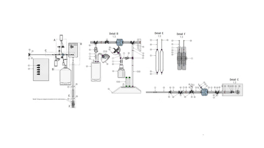 Graphic of a needle filling single-use assembly for PUPSIT-compatible pharmaceutical filtration.