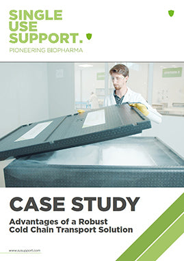 Preview of Single Use Support's case study about the advantages of robust cold chain transport solutions