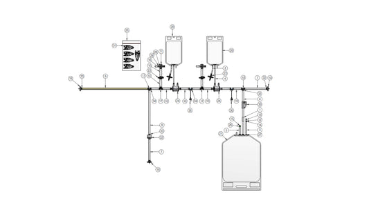 Graphic of single-use filter assembly for PUPSIT setup, FIL-03.