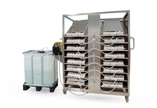 Image of draining system for single-use bags RoSS.DRAI by Single Use Support on a transparent background.