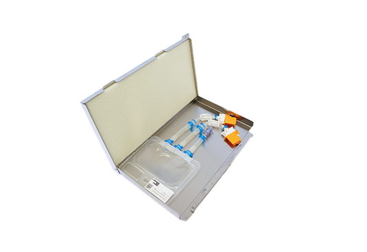 An image of an open RoSS.KSET protecting a single-use bag, on a transparent background.