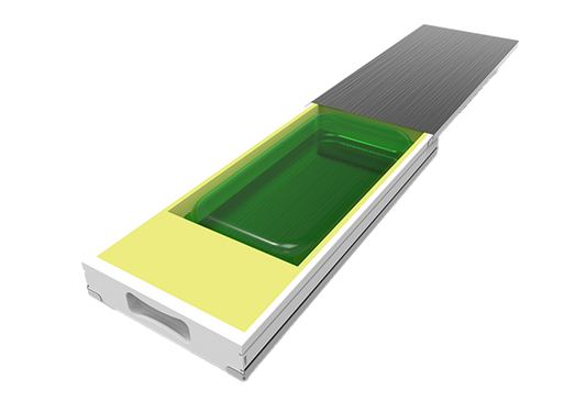 Image of RoSS shell, robust protection for single-use bags, on a transparent background.