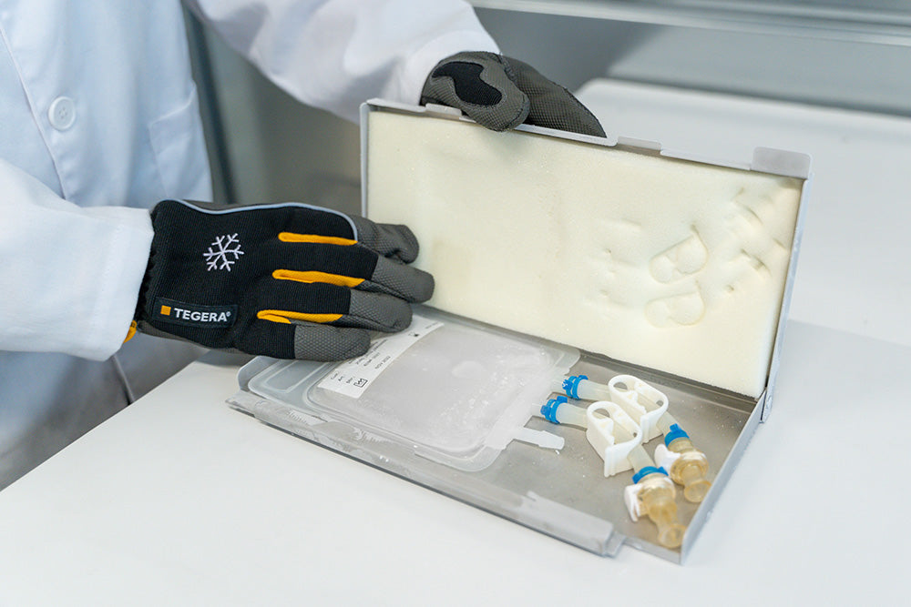 Image of a RoSS.KSET - protection of a bioprocess container for cell and gene therapy. 