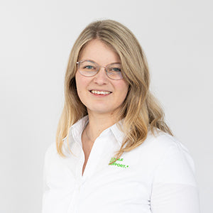 A portrait of Elisabeth Haas, employee at Single Use Support.