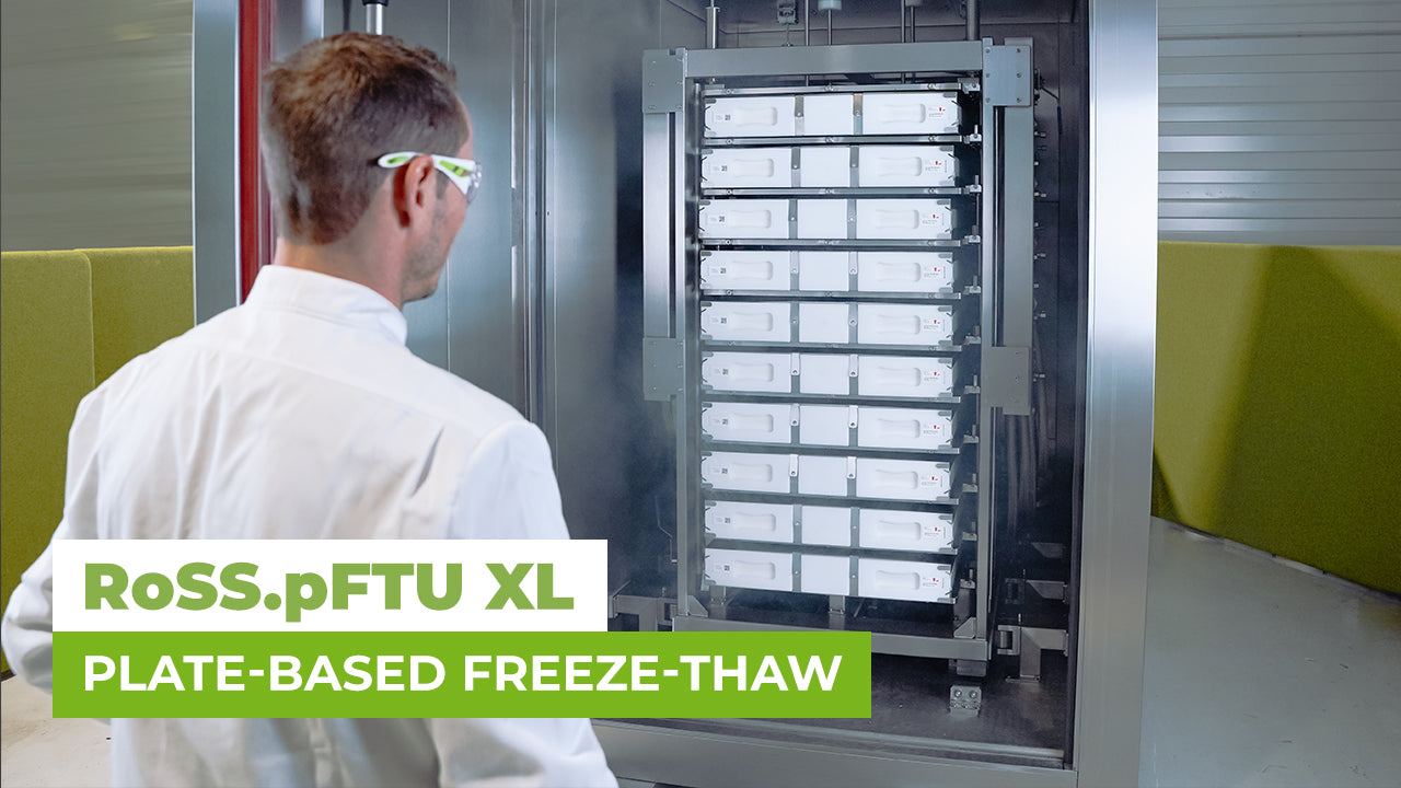 Load video: Product video of controlled plate-based freezer RoSS.pFTU XL