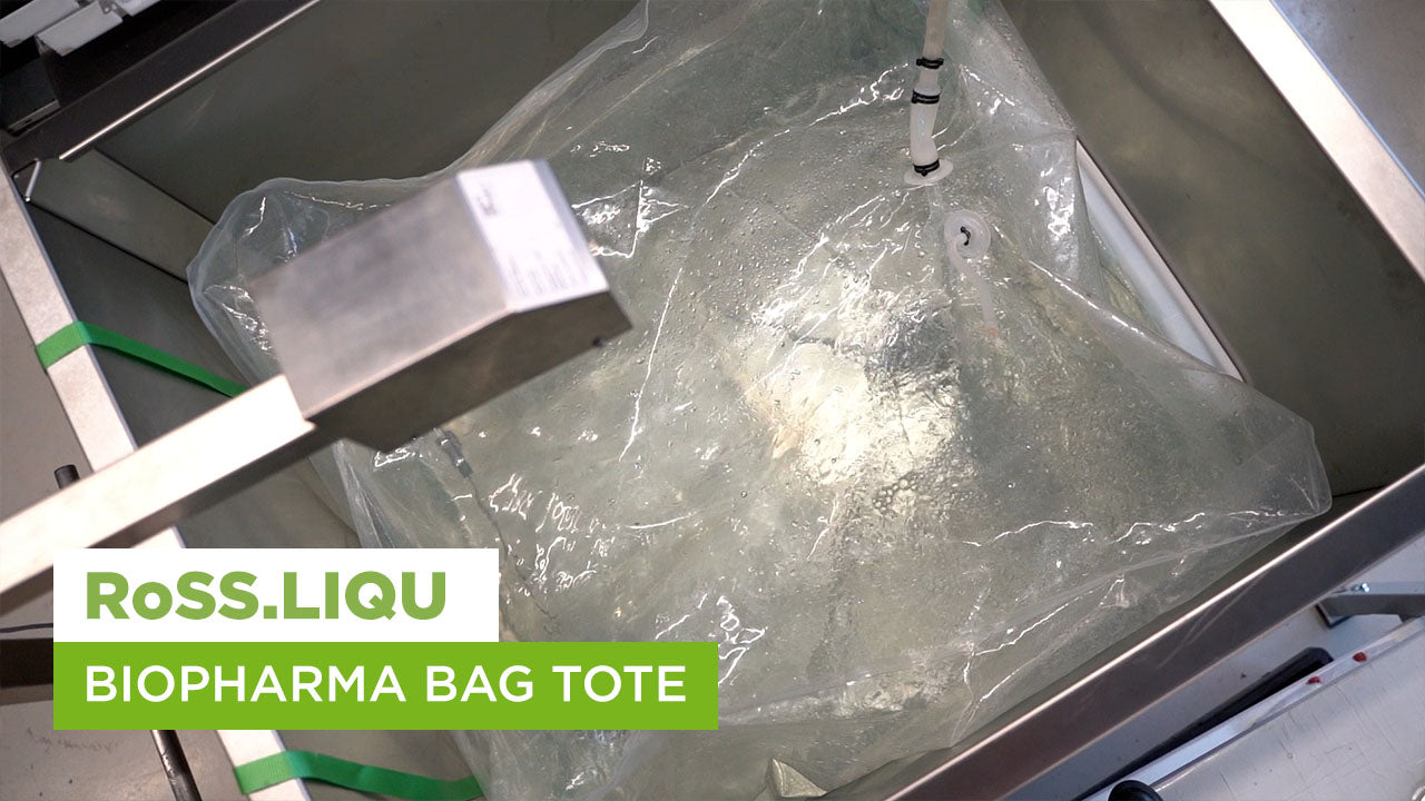 Load video: Product video of RoSS.LIQU, a smart rigid tote to protect 3D single-use bags of up to 1000L during critical liquid shipment applications.