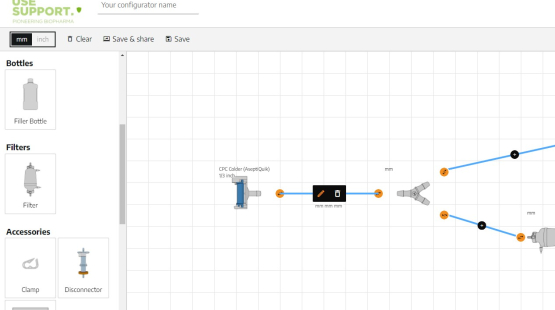 Single use assembly configurator by Single Use Support