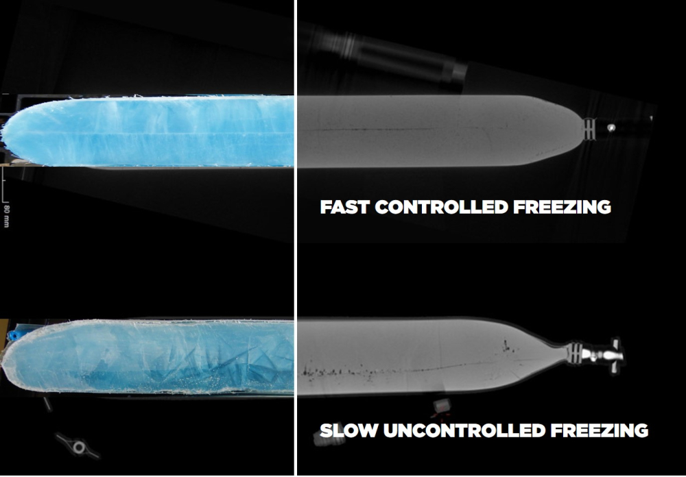 Xray slow vs fast freezing