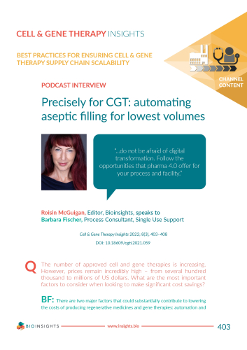 CGTI_2022_Automating aseptic filling for lowest volumes CGTI_2022_Automating aseptic filling for lowest volumes