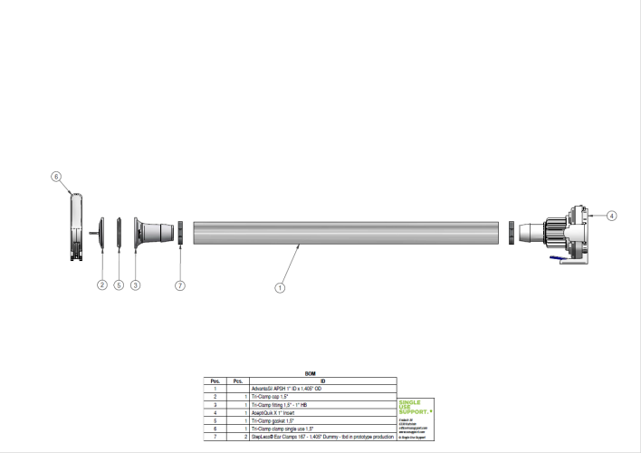 BOM_IRIS Single-Use Assembly  Transfer Extension TRA-03