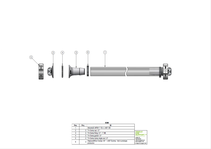 BOM_IRIS Single-Use Assembly Transfer Extension TRA-05 BOM_IRIS Single-Use Assembly Transfer Extension TRA-05