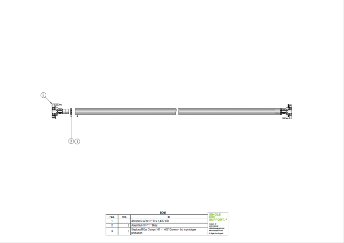 BOM_IRIS Single-Use Assembly  Transfer Extension TRA-04