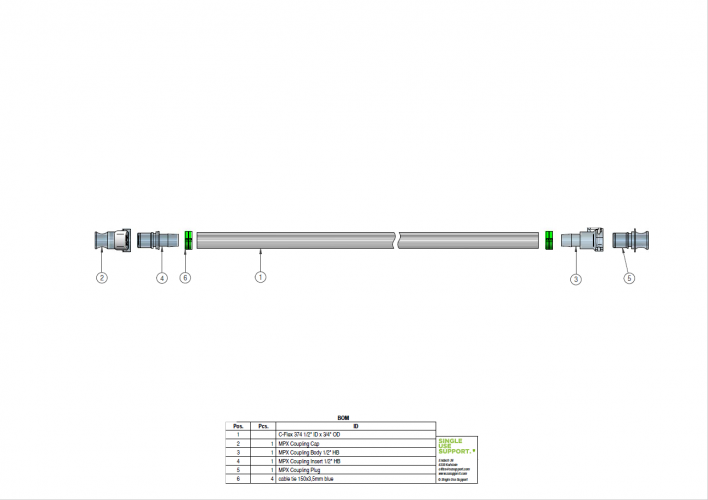 BOM_IRIS Single-Use Assembly  Transfer Extension TRA-02