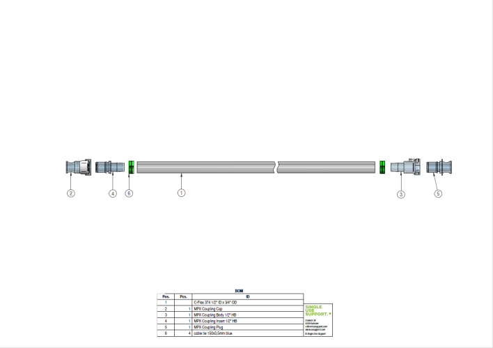 BOM_IRIS Single-Use Assembly  Transfer Extension TRA-02