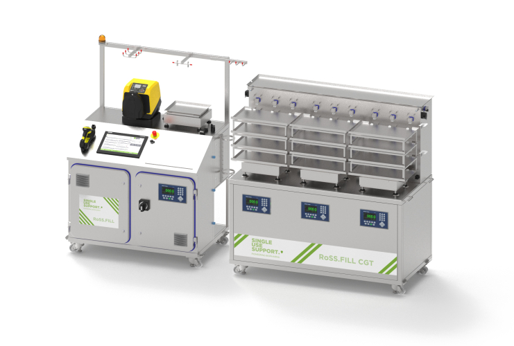 Cell and gene therapy filling machine with RoSS.FILL CGT system Cell and gene therapy filling machine with RoSS.FILL CGT system