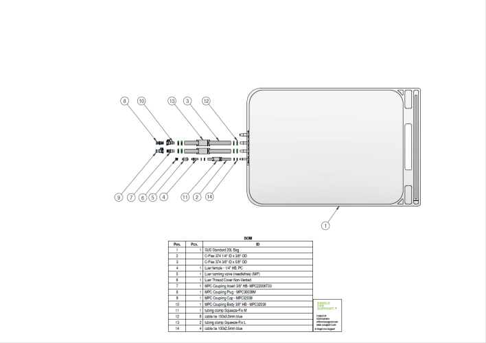 BOM_IRIS Single-Use Assembly  Storage  STO-03