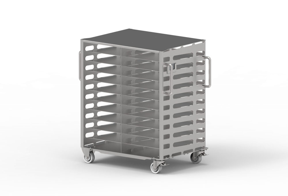 Store and ship single use container with Ross Trolley