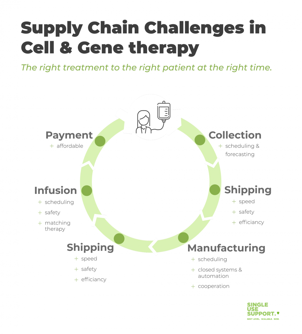Supply Chain Challenges in Cell & Gene Therapy - Single Use Support