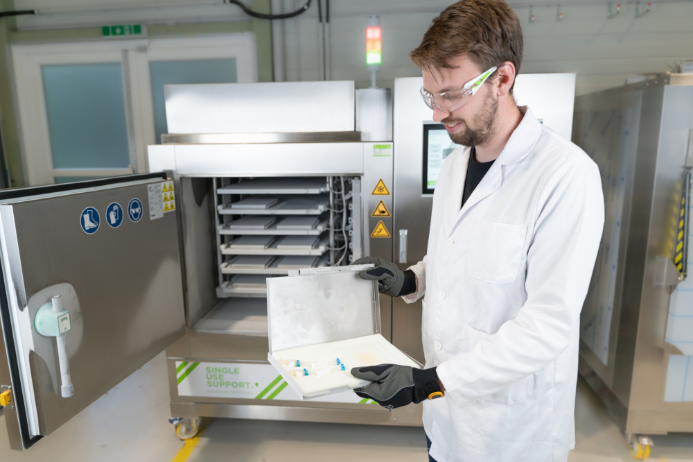 Lentiviral vector freezing Single Use Support Lentiviral vector freezing Single Use Support